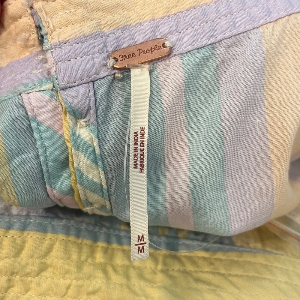 NWT Free People Primavera Striped Midi Dress in Pastel